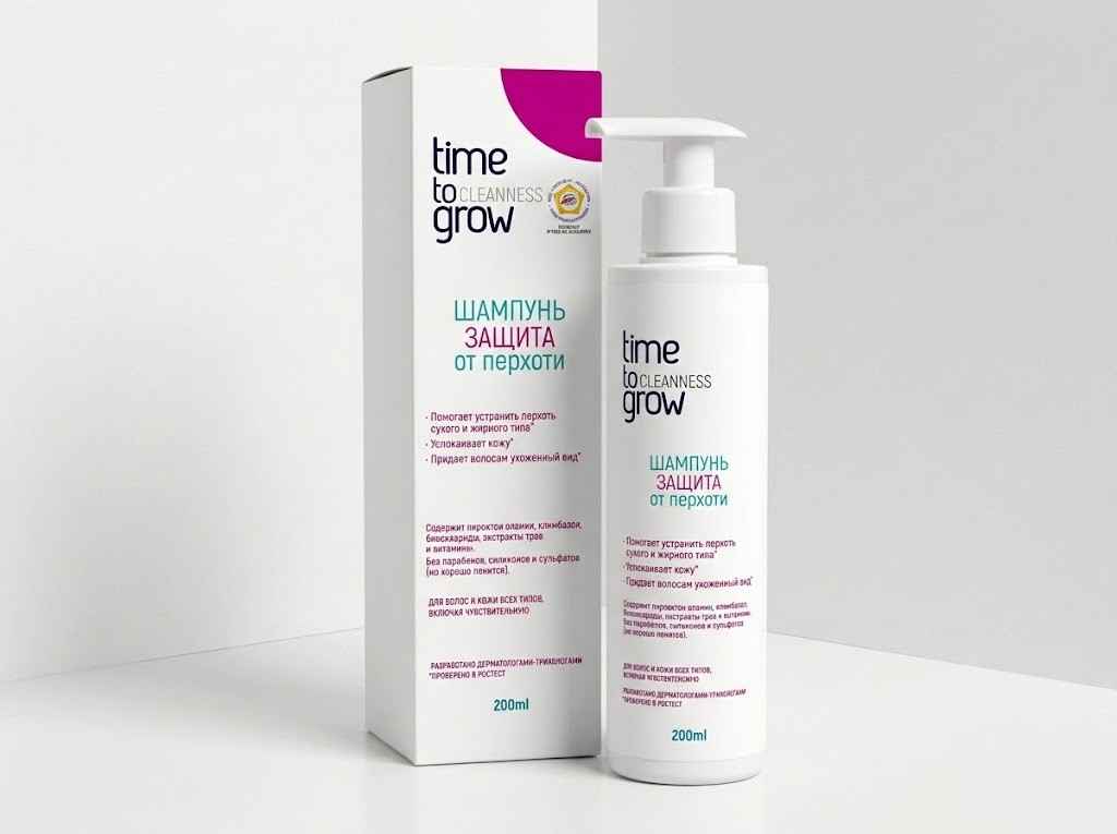 Шампунь-Защита от перхоти - Time to Grow